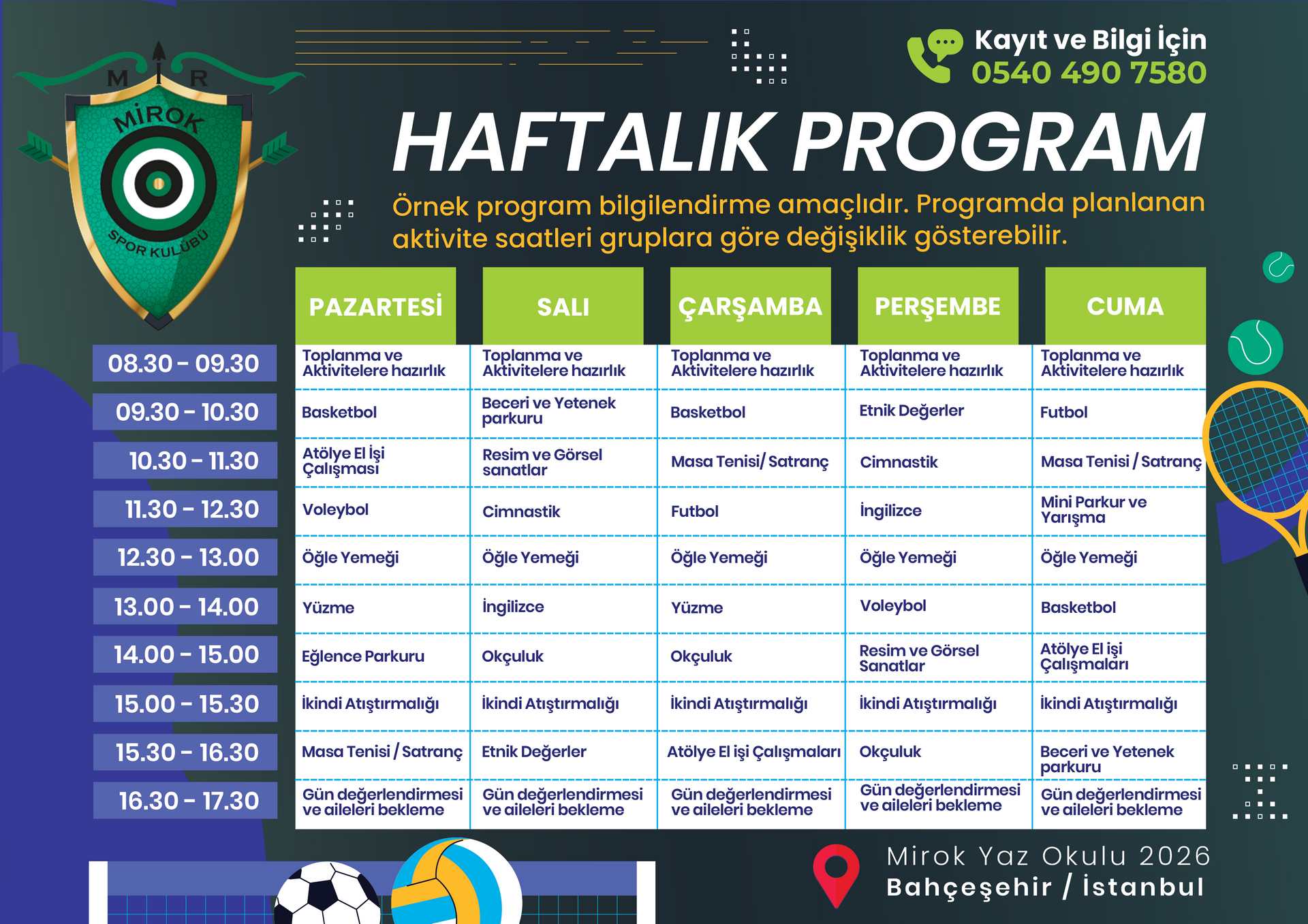 Haftalık Program